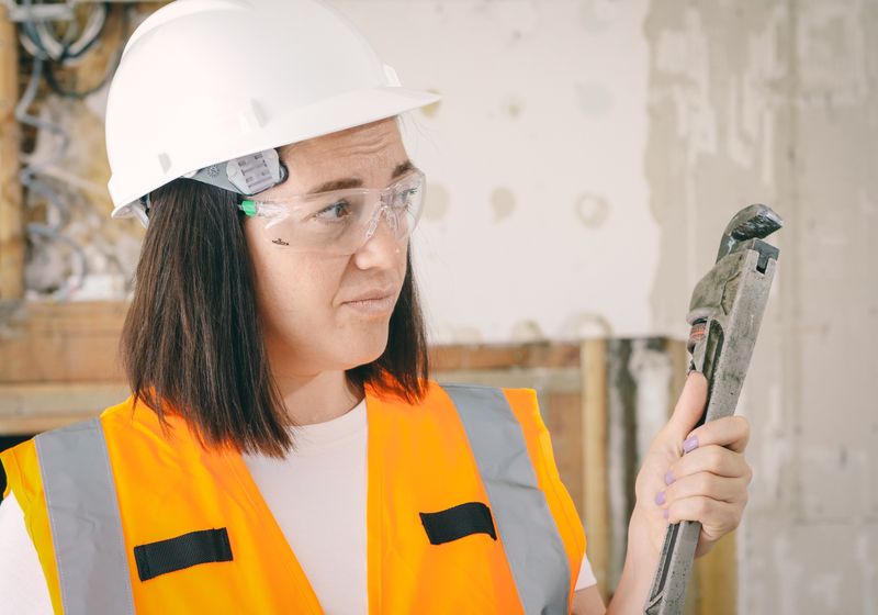 Artisan du BTP au travail sur un chantier